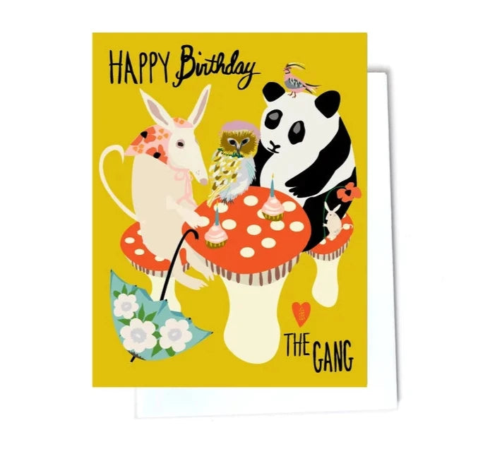 Mushroom Birthday Party Card