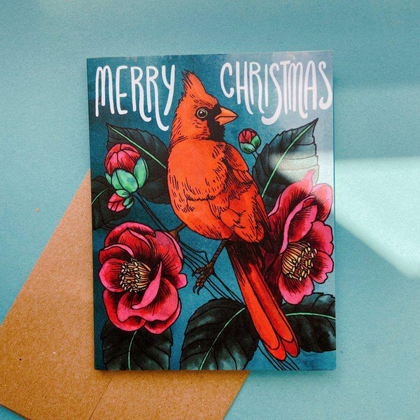 Merry Christmas Cardinal Card