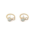 Circle Opal Jacket Earrings