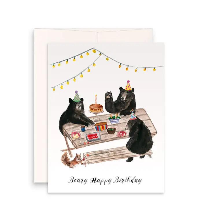 Bear Picnic Party Birthday Card