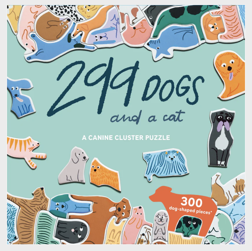 299 Dogs (and a Cat) 300 Piece Cluster Puzzle