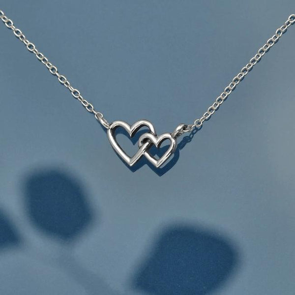 Sterling Silver  Hearts Necklace