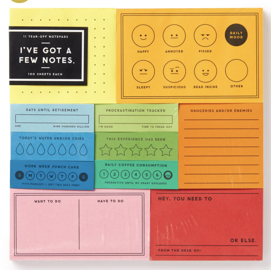 I've Got A Few Notes Tear-off Notepad Set