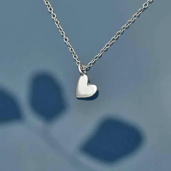 Sterling Silver Single Heart Necklace