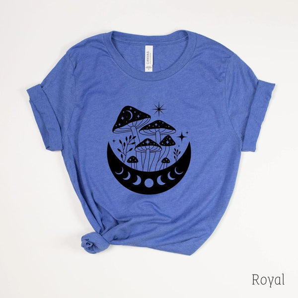 Royal Blue Mystic Magic Mushroom T-Shirt