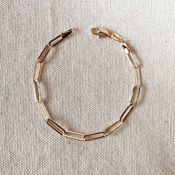 Gold Classic Paperclip Bracelet