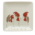 Square Stoneware Chicken Plates