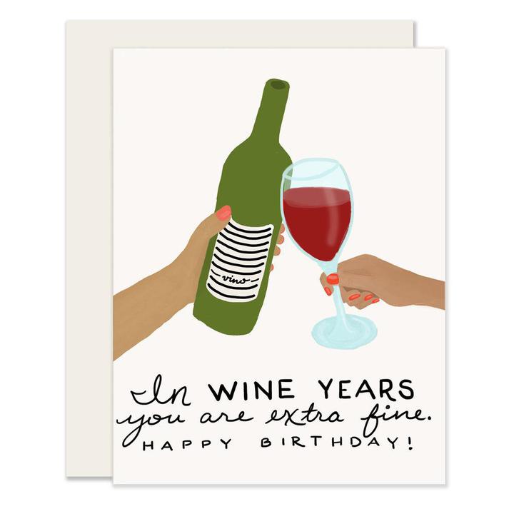 Wine Years Birthday Card