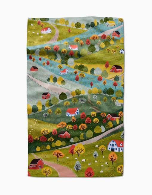 Fall Sunflower Cottage Tea Towel