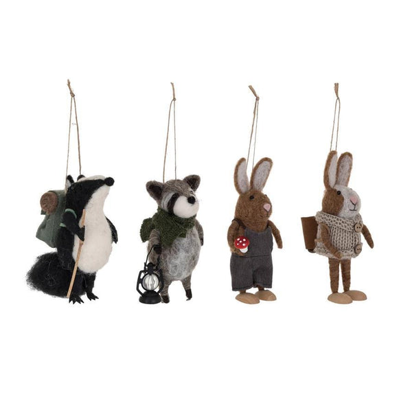 Wool Felt Forest Animal Ornaments (4 Designs to choose from!)