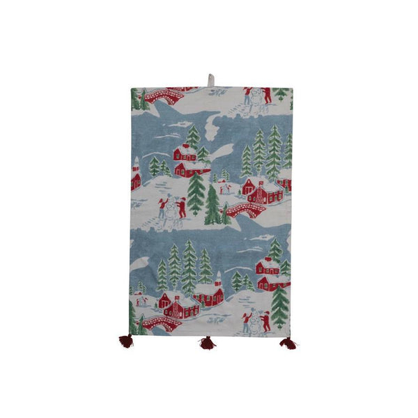 Christmas Village Tea Towel