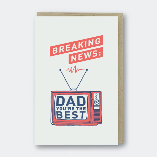 Breaking News Fathers Day Card
