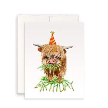 Herbivore Cow Birthday Card