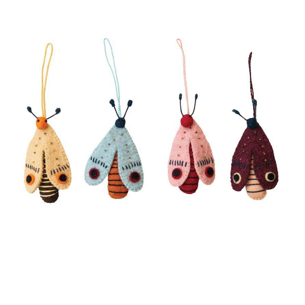 Wool Felt Moth Ornament