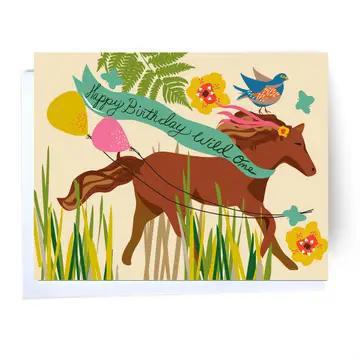 Wild Horse Birthday Card
