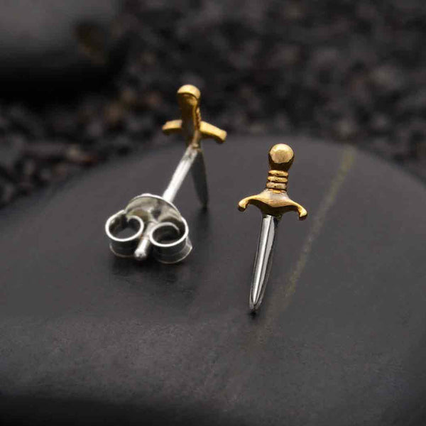 Mini Dagger Stud Earrings