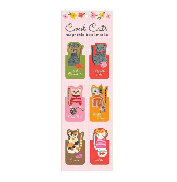 Cool Cats Magnetic Bookmarks