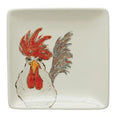 Square Stoneware Chicken Plates