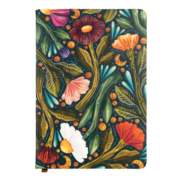 Nightsky Floral Embossed Hardcover Journal Notebook