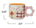 Stoneware Mug with Flower Handle (4 Styles to choose from!)