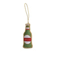 Beer Bottle Ornament-Beaded and Embroidered