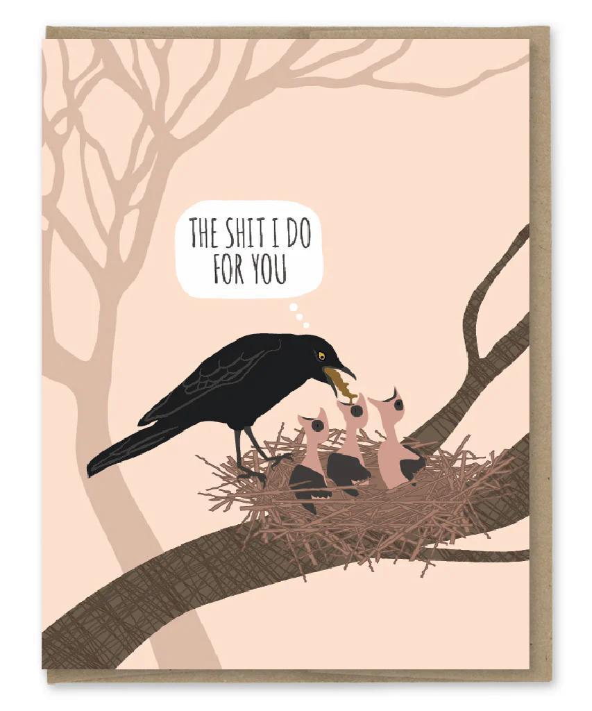 Bird Puke Mother's Day Card