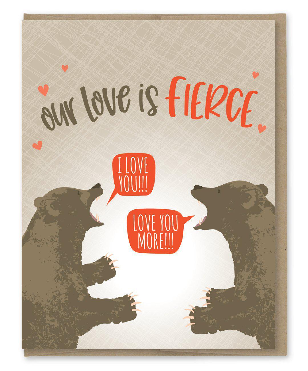 Fierce Love Bears Valentine Card