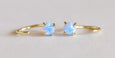 Blue Opal Hoop Earrings